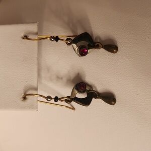 Art Deco Mulicolor Drop Earrings